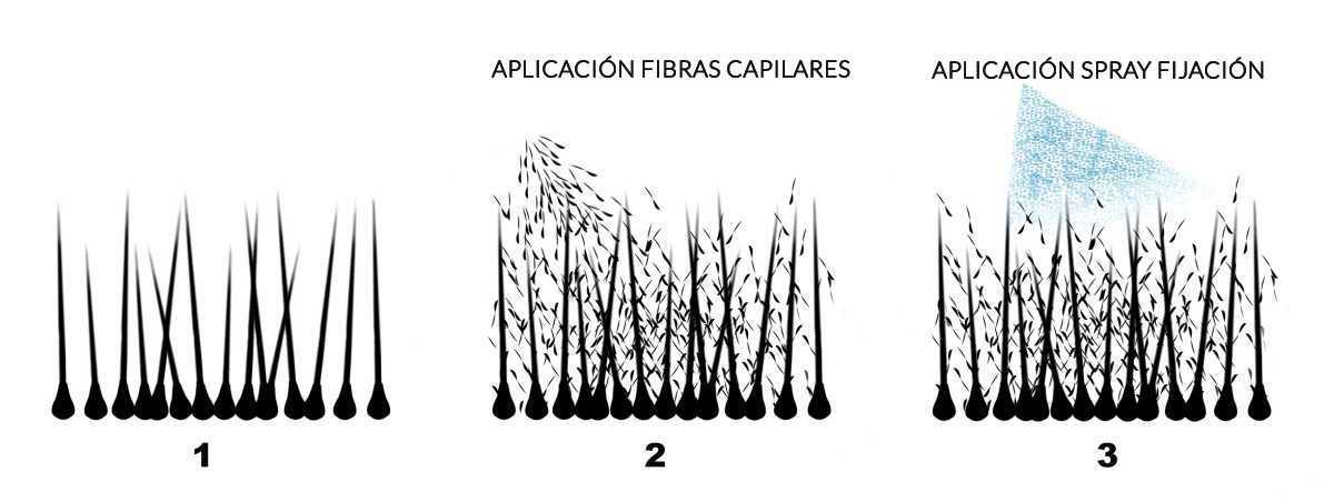 fibras capilares castaño oscuro
